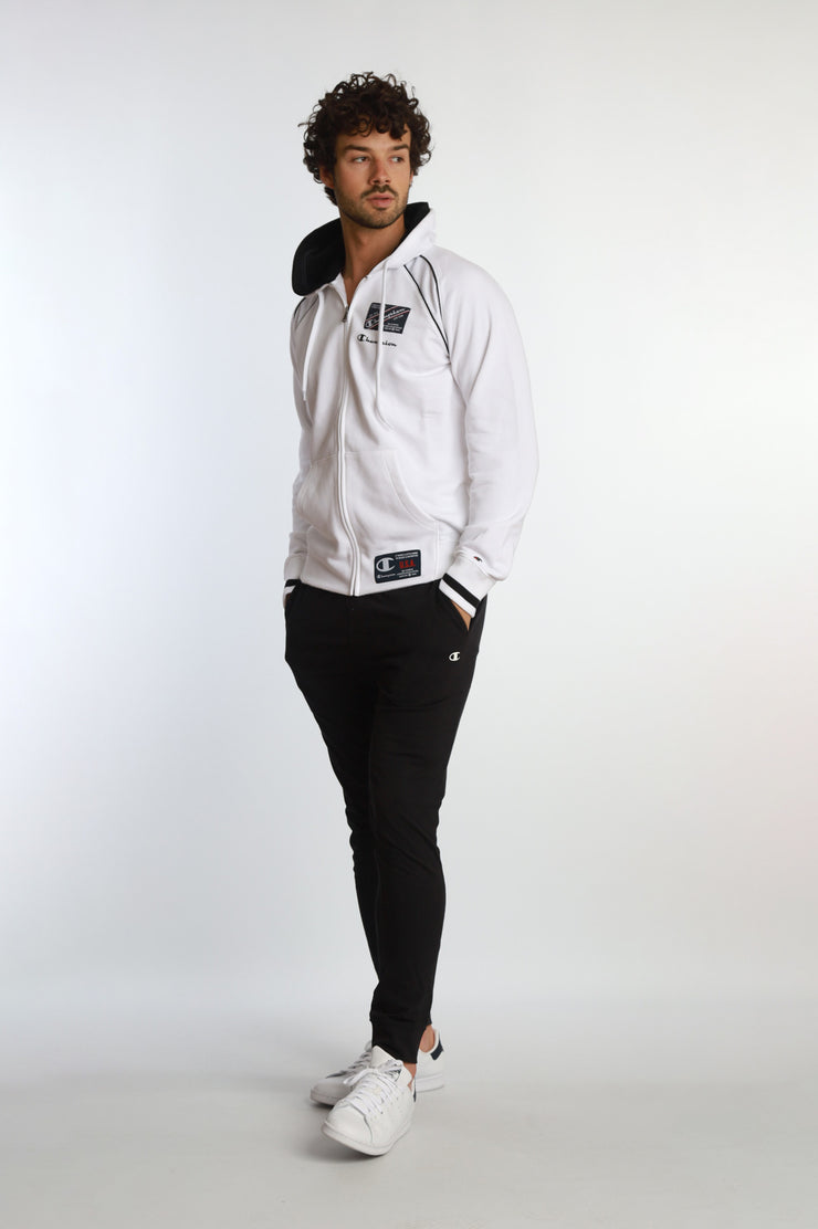 CHAMPION SWEATSHIRT MAN- FULL ZIP WHITE